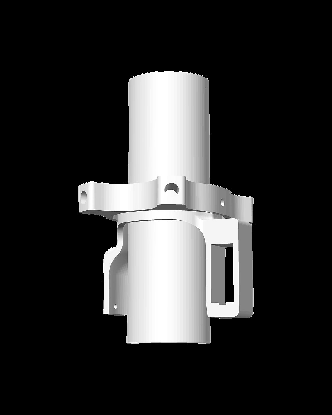 The mk10 gimbal seen from below, rendered from CAD